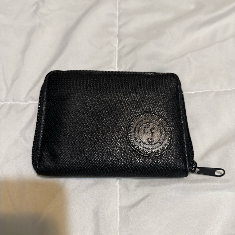Carlos Falchi Black Zippered Wallet